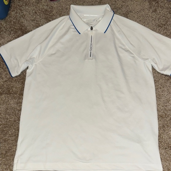 Michael Kors Other - Michael Kors White Polo Shirt with Blue Accents